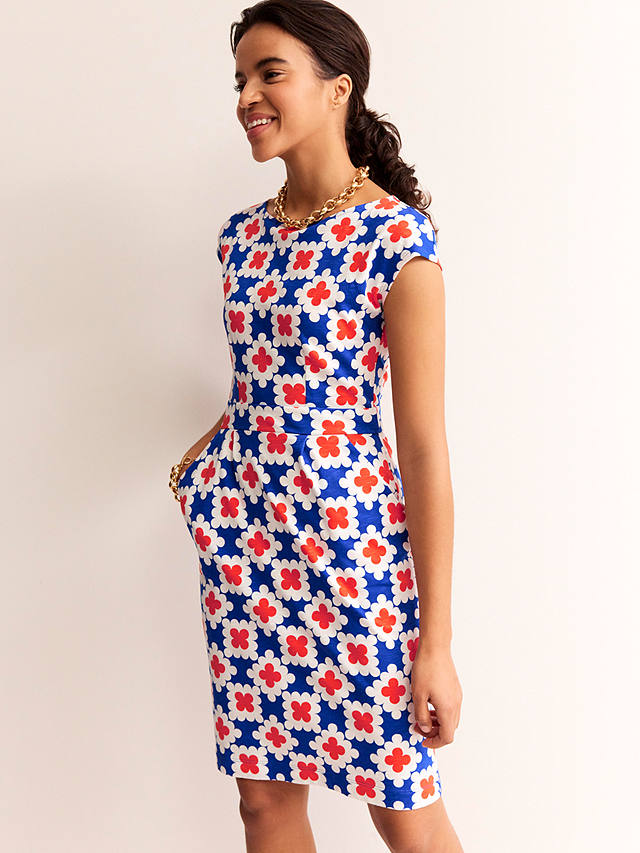 Boden Florrie Abstract Tile Print Mini Dress, Multi