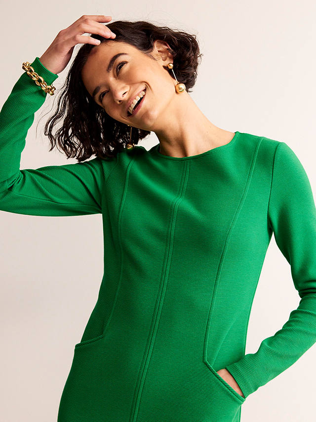 Boden Ellen Ottoman Shift Dress, Green Tambourine