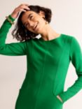 Boden Ellen Ottoman Shift Dress, Green Tambourine, Green Tambourine