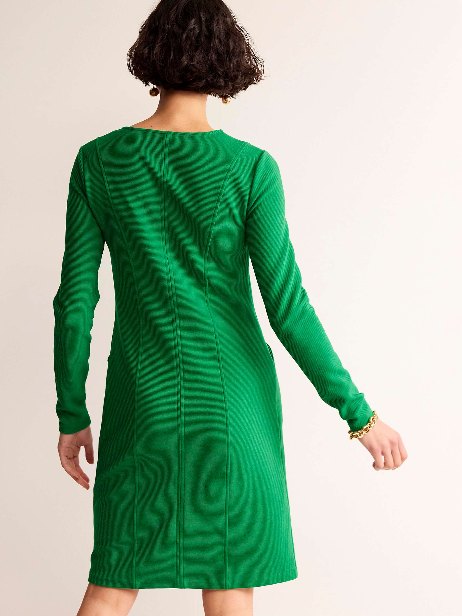 Buy Boden Ellen Ottoman Shift Dress, Green Tambourine Online at johnlewis.com