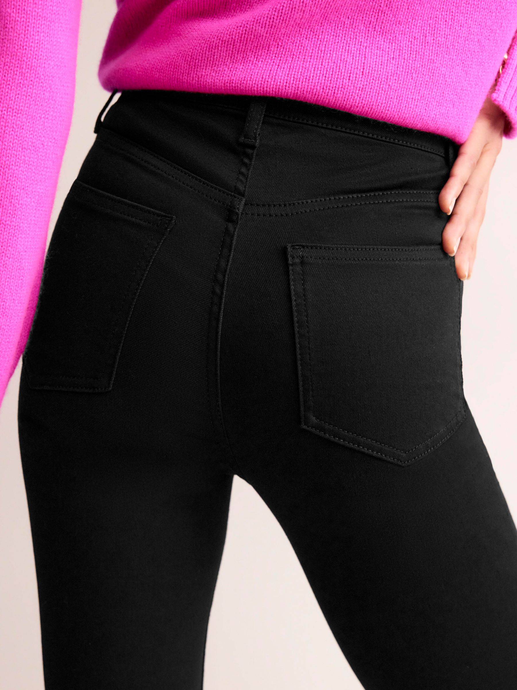 Buy Boden High Rise Skinny Jeans, Black Online at johnlewis.com