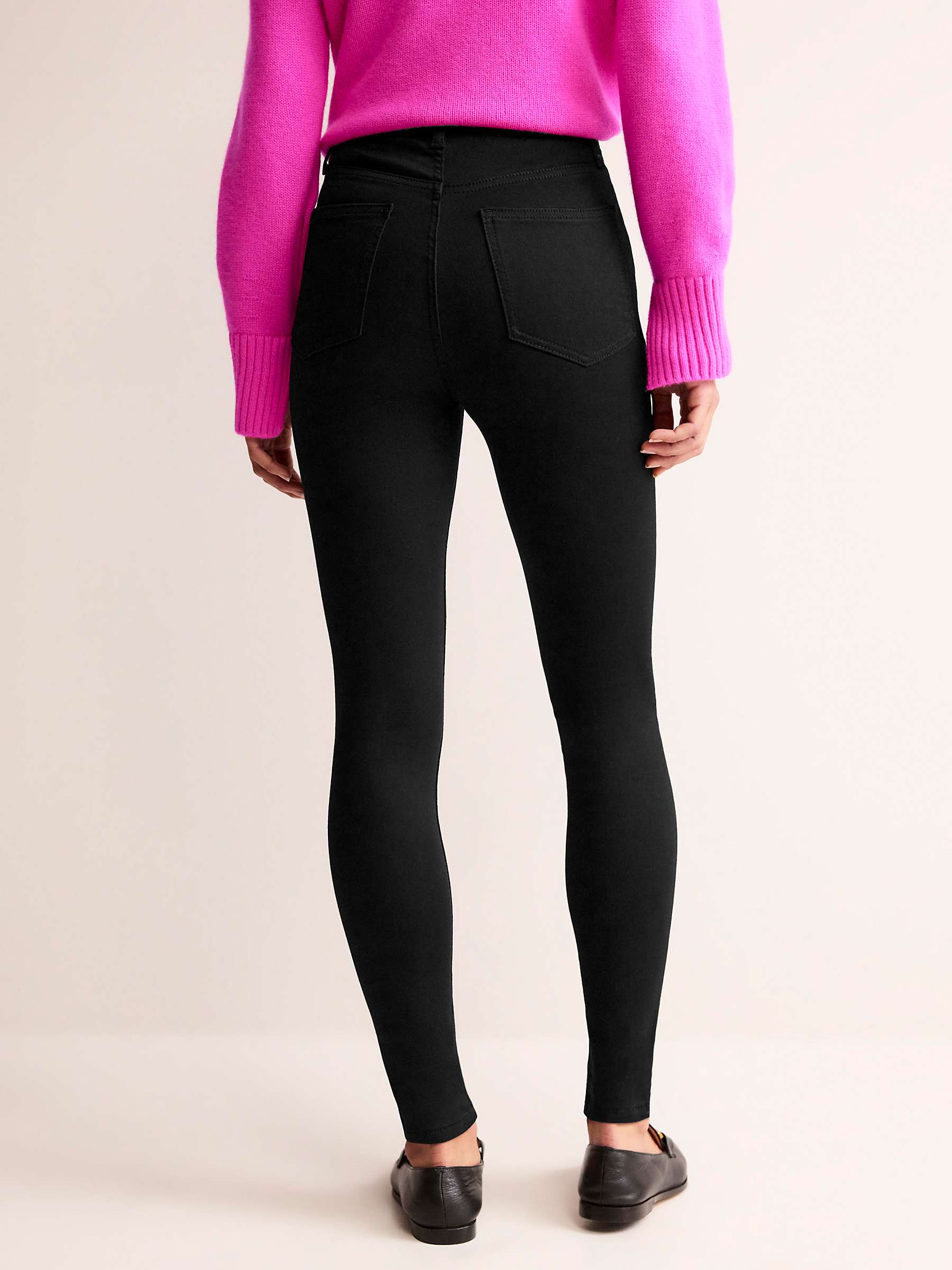 Buy Boden High Rise Skinny Jeans, Black Online at johnlewis.com