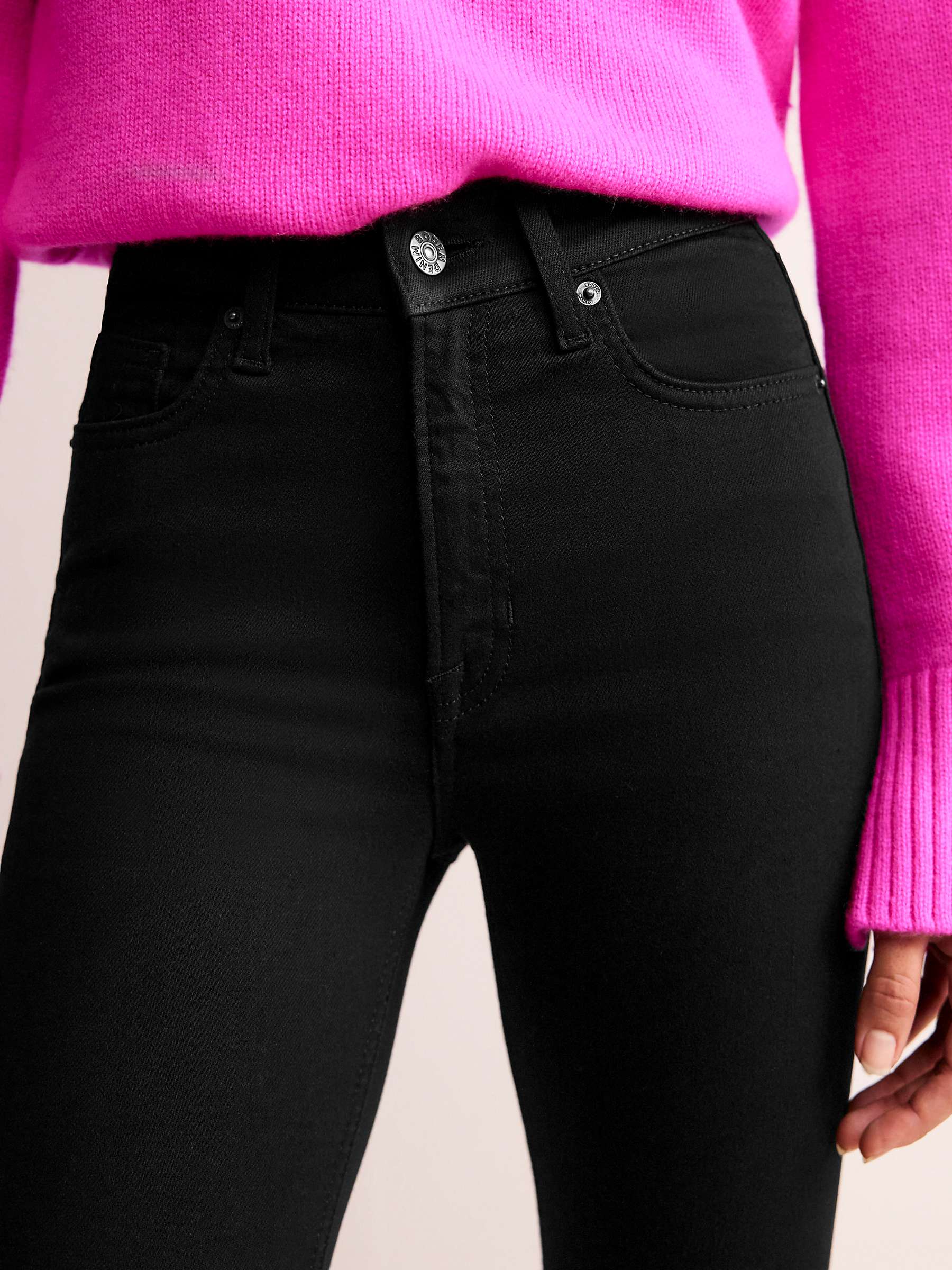 Buy Boden High Rise Skinny Jeans, Black Online at johnlewis.com