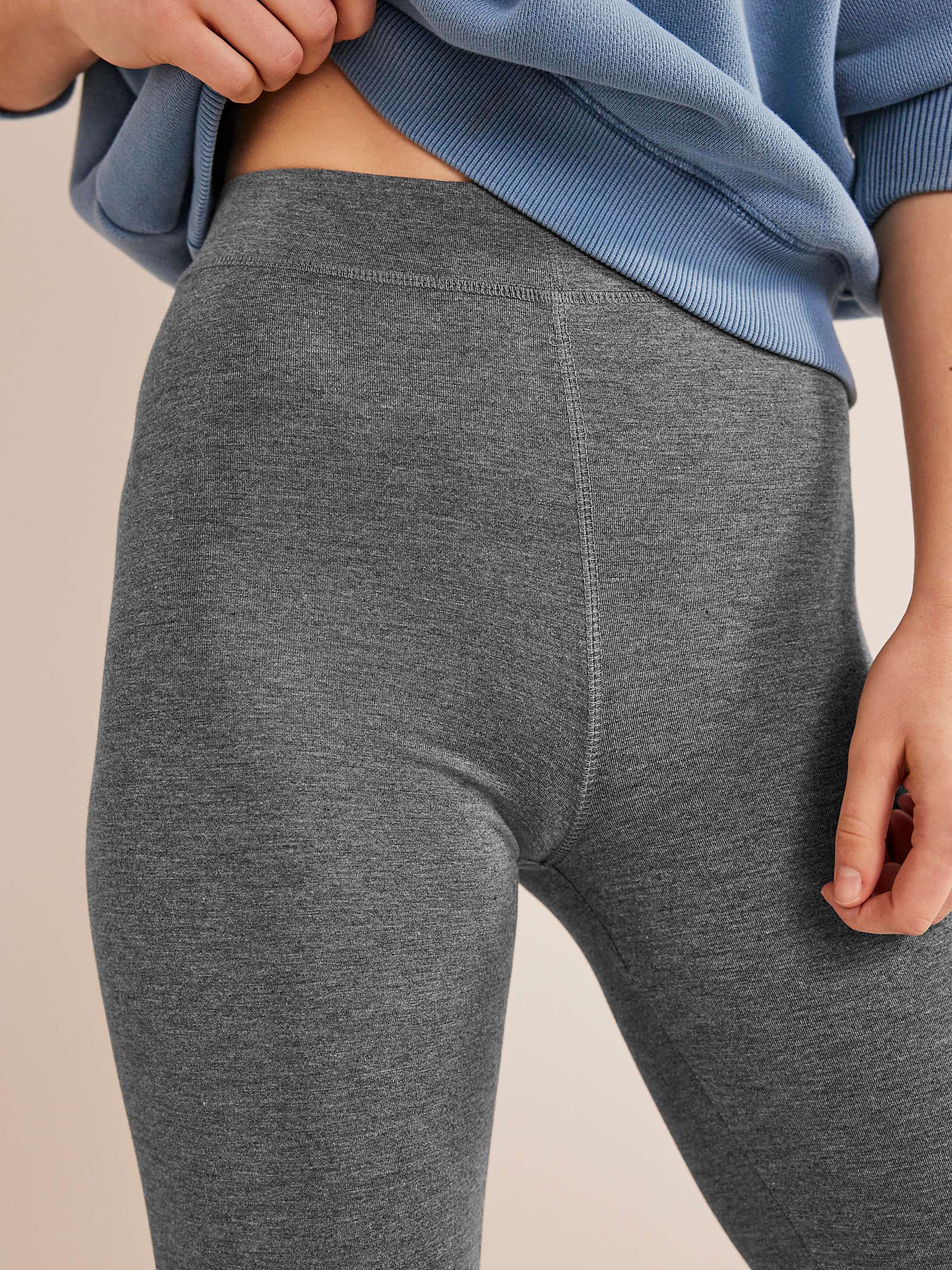 Buy Boden High Rise Jersey Leggings, Charcoal Marl Online at johnlewis.com