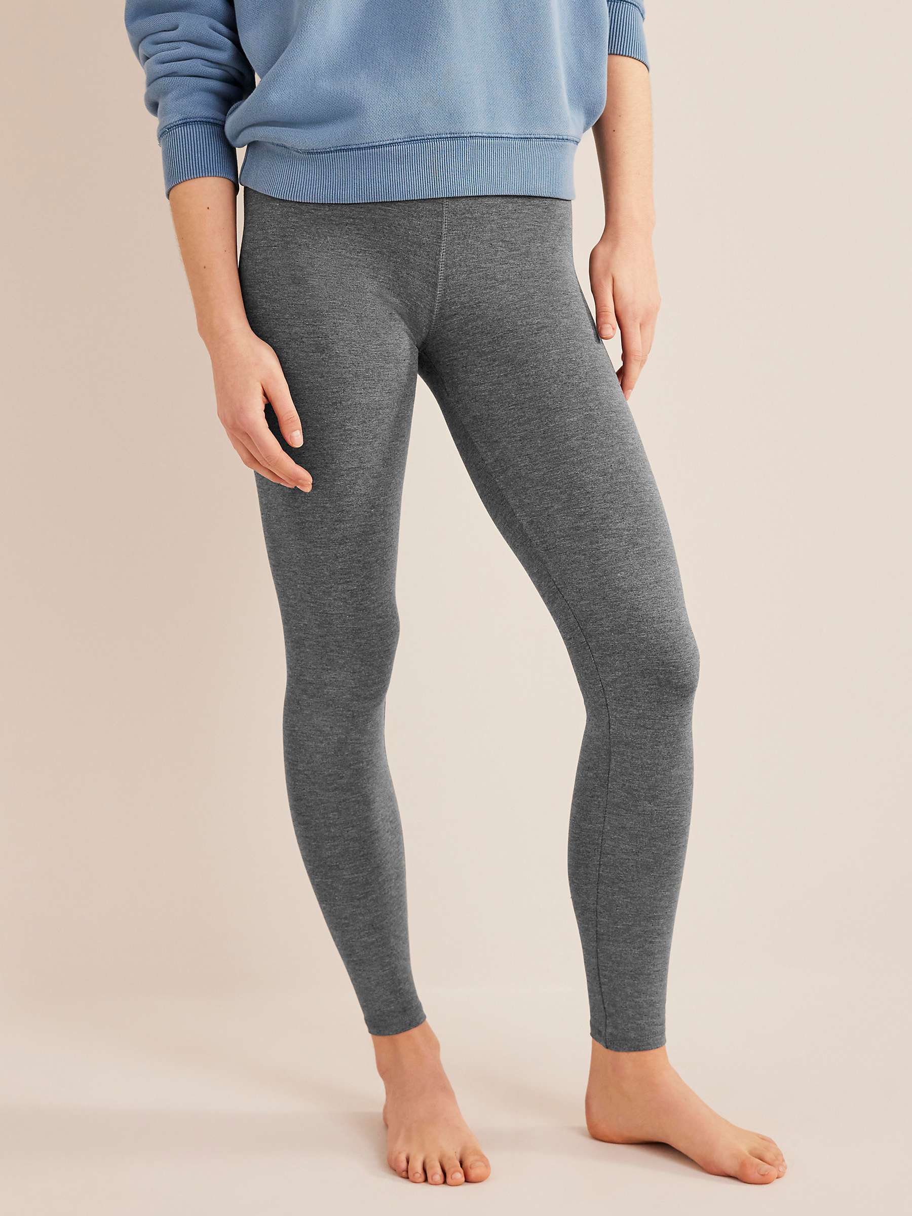 Buy Boden High Rise Jersey Leggings, Charcoal Marl Online at johnlewis.com