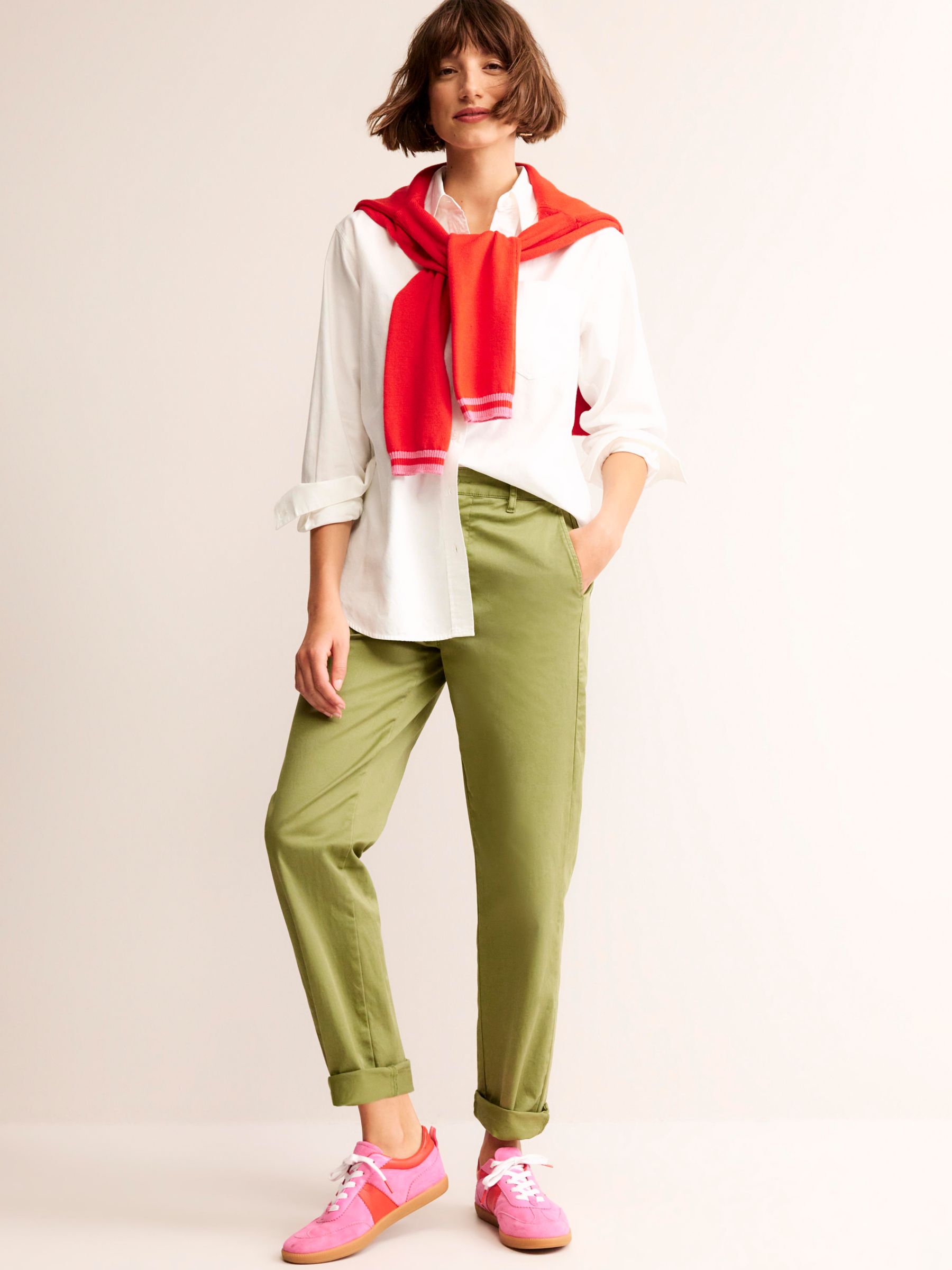 Boden Barnsbury Chino Trousers, Mayfly at John Lewis & Partners