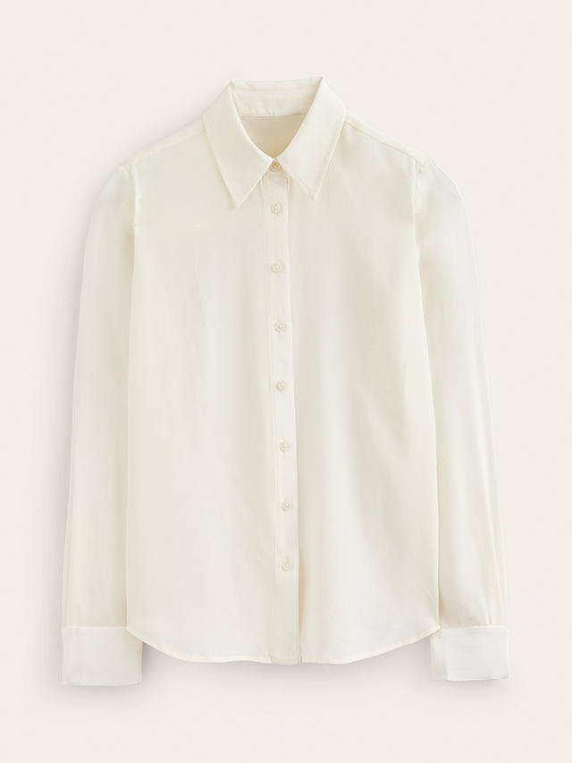 Boden Sienna Silk Shirt, Ivory