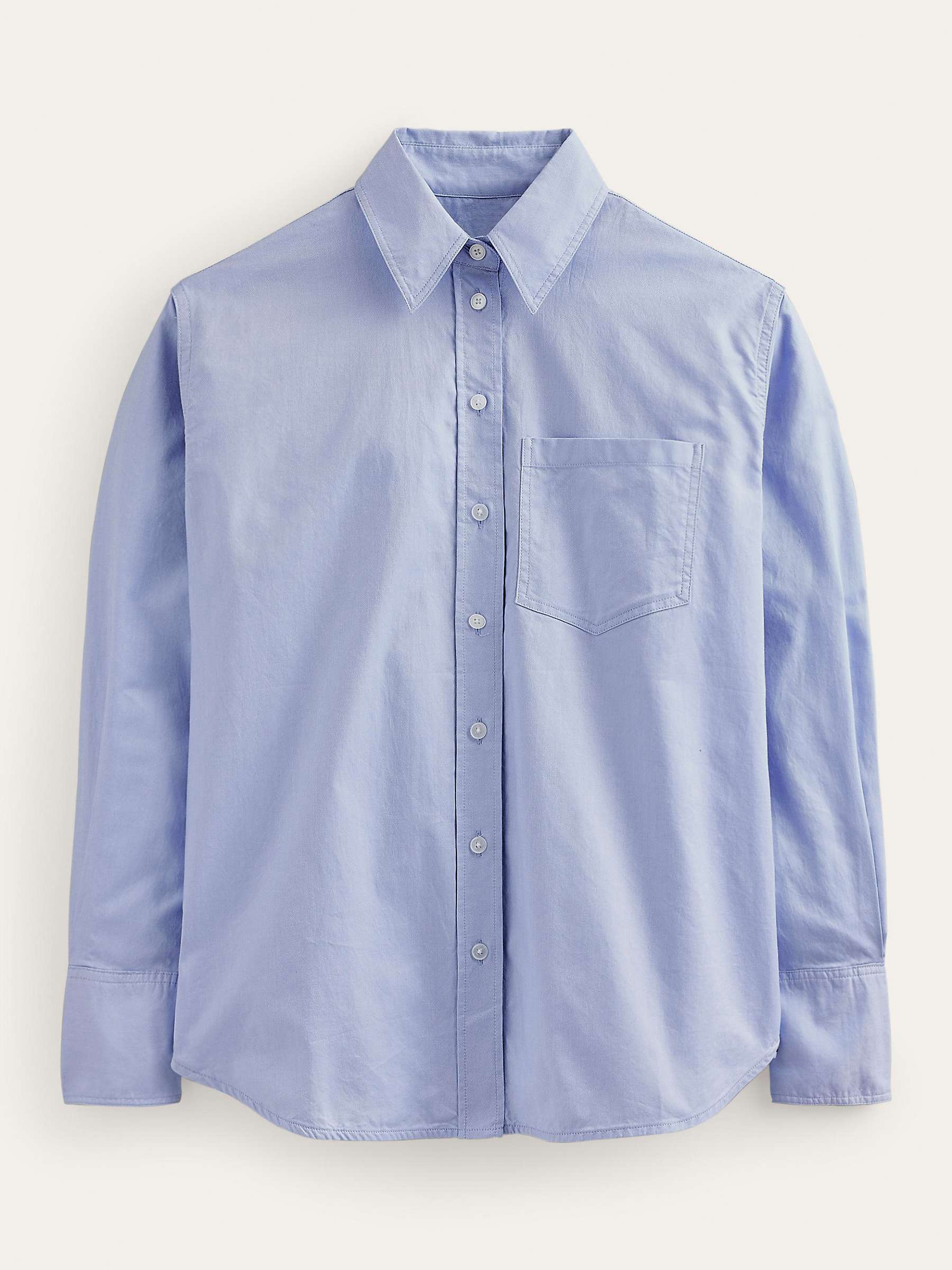 Buy Boden Connie Cotton Shirt, Blue Oxford Online at johnlewis.com