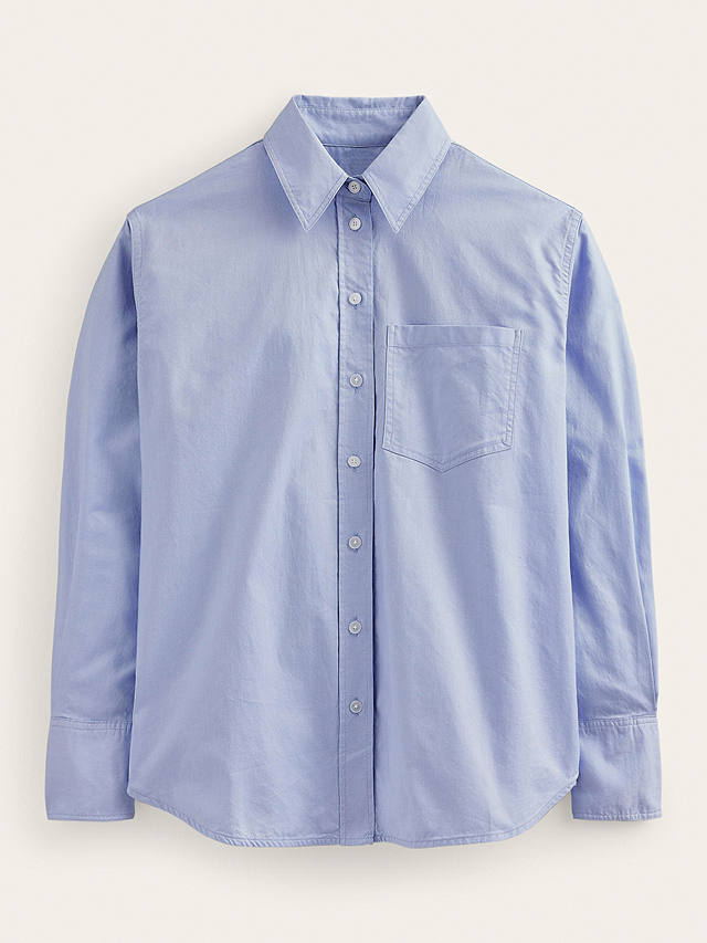 Boden Connie Cotton Shirt, Blue Oxford