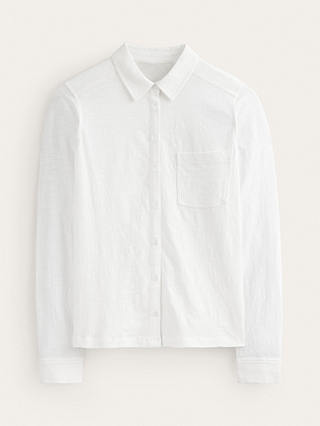 Boden Amelia Cotton Jersey Shirt, White