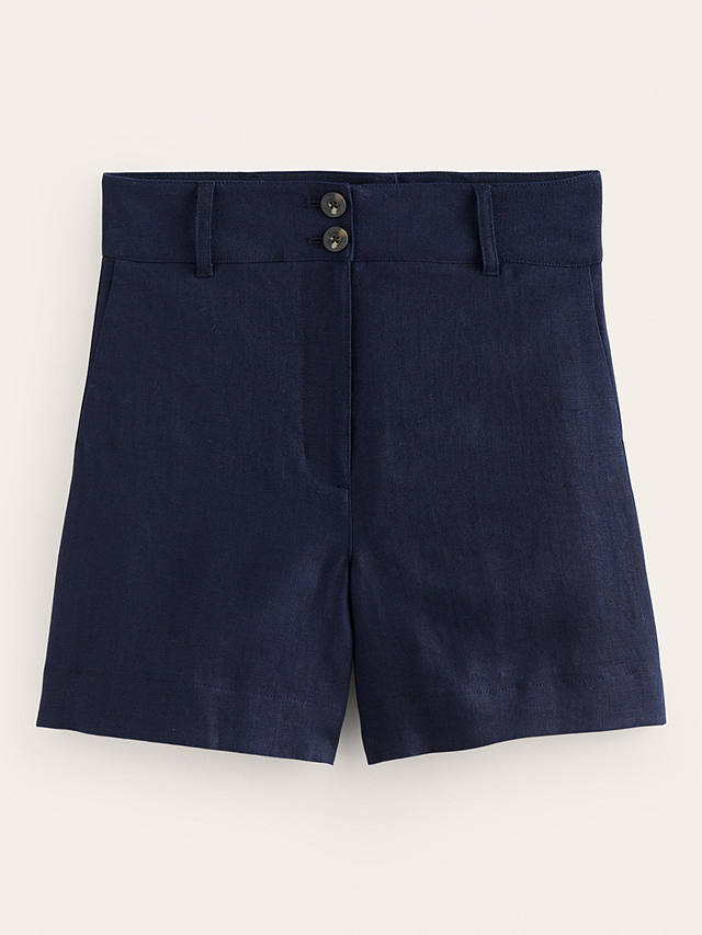 Boden Westbourne Linen Shorts, Navy