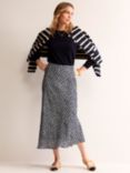 Boden Cecelia Abstract Heart Midi Skirt, Navy/Multi