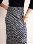 Boden Cecelia Abstract Heart Midi Skirt, Navy/Multi