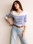 Boden Ella Long Sleeve Breton Placement Stripe Top