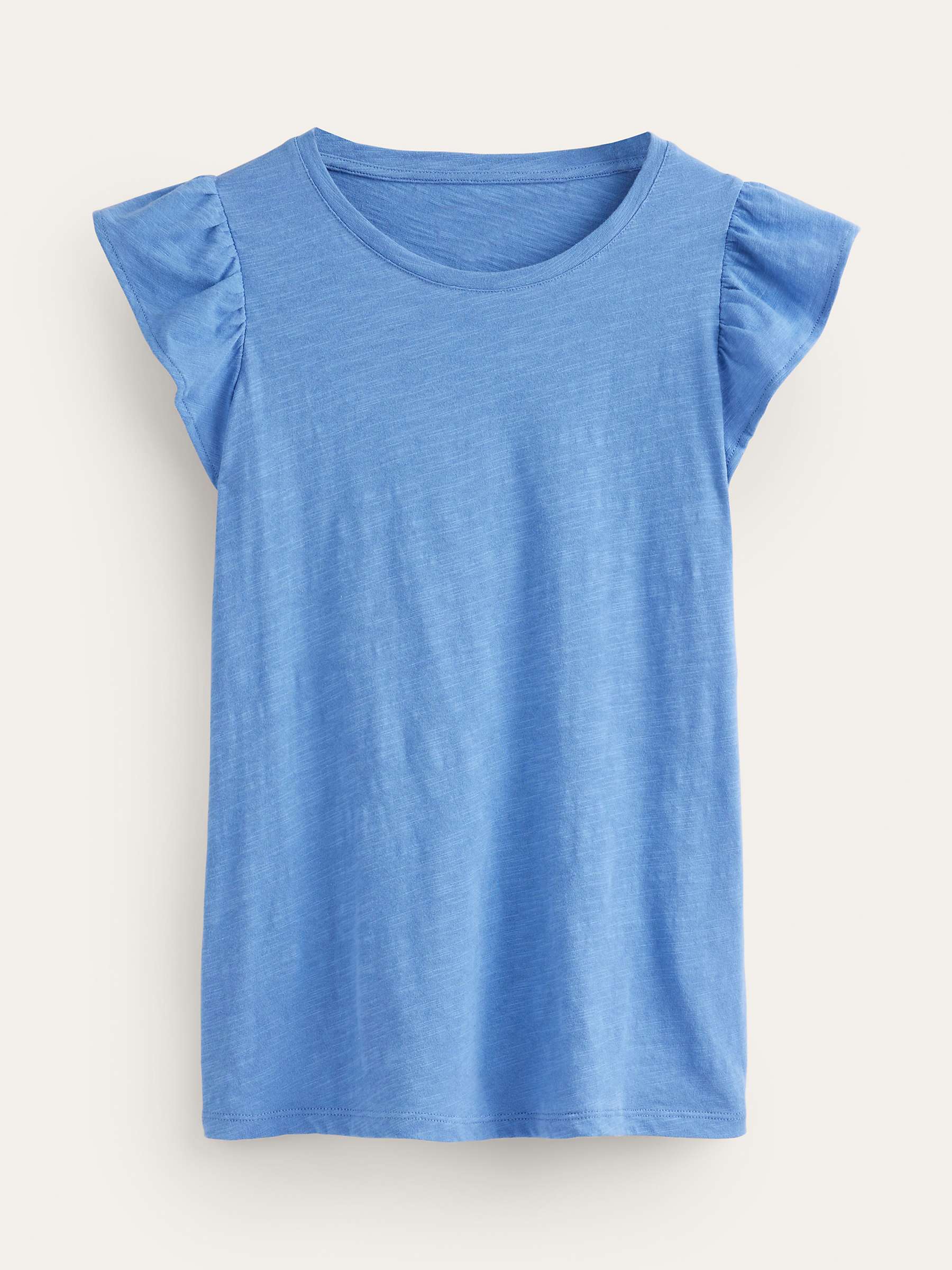 Buy Boden Cotton Flutter Sleeve T-Shirt Online at johnlewis.com
