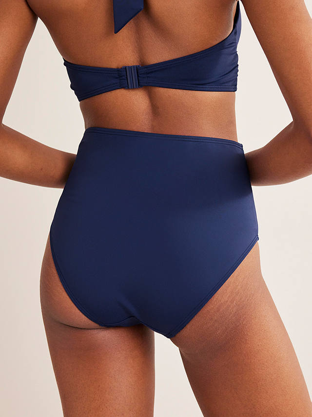 Boden High Waisted Bikini Bottoms, French Navy