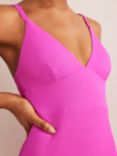 Boden Arezzo V-Neck Panel Swimsuit, Amazing Pink