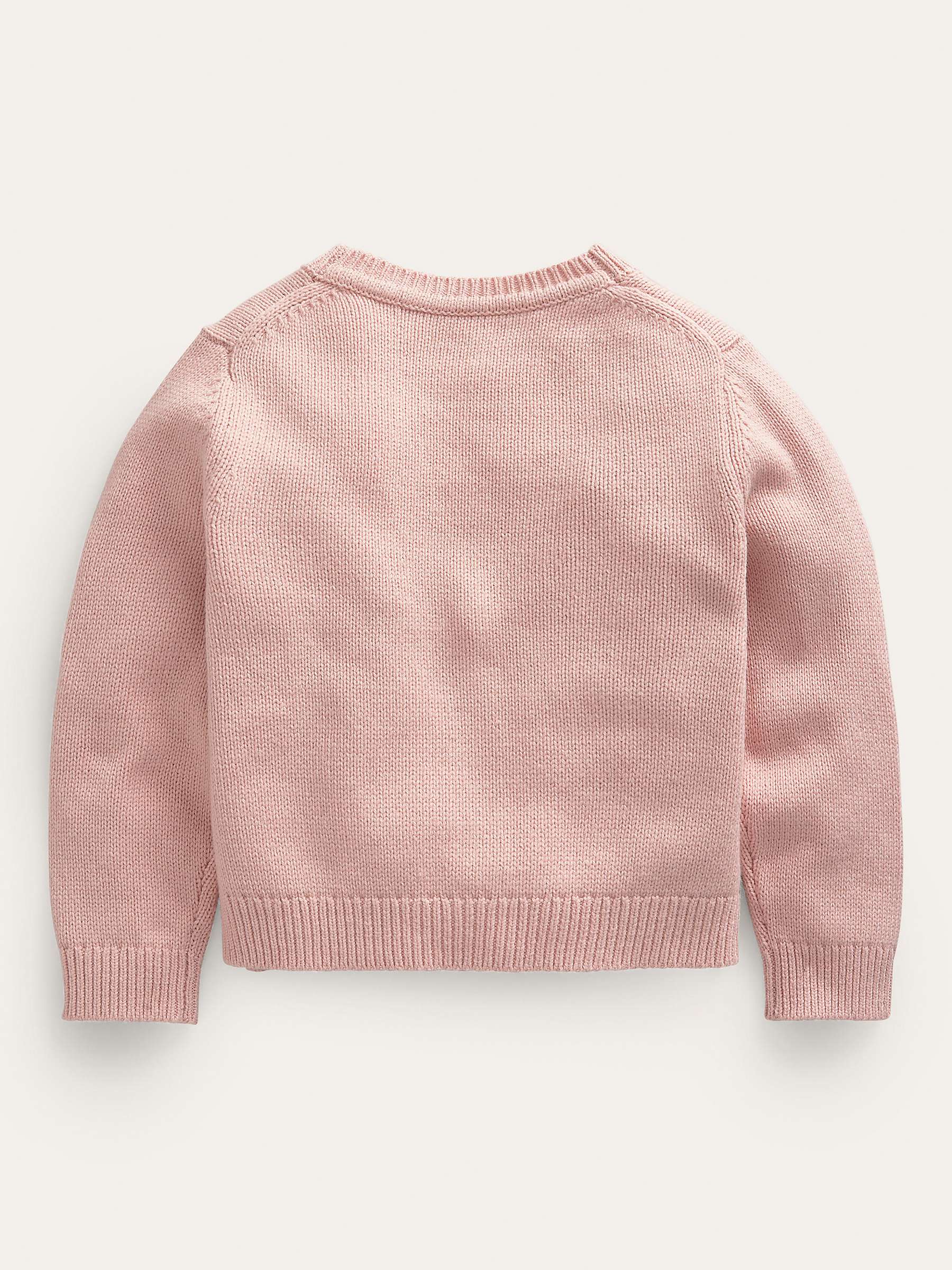 Buy Mini Boden Kids' Wool Blend Strawberry Cardigan, Pink Online at johnlewis.com