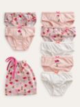 Mini Boden Kids' Heart Knickers, Pack of 7, Multi