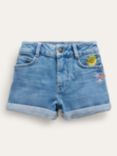Mini Boden Kids' Denim Shorts, Light Vintage