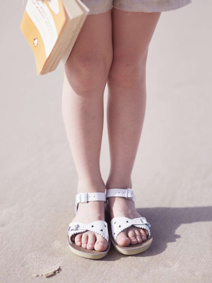 Buy Salt-Water Kids' Leather Sweetheart Cut Out Two Part Sandals Online at johnlewis.com