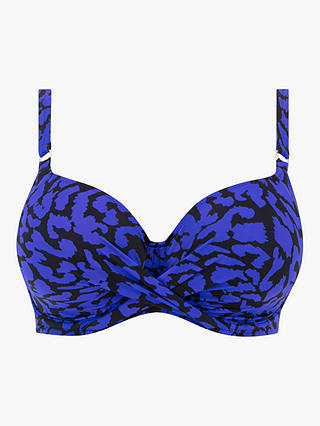 Fantasie Hope Bay Underwired Full Cup Bikini Top, Black/Blue