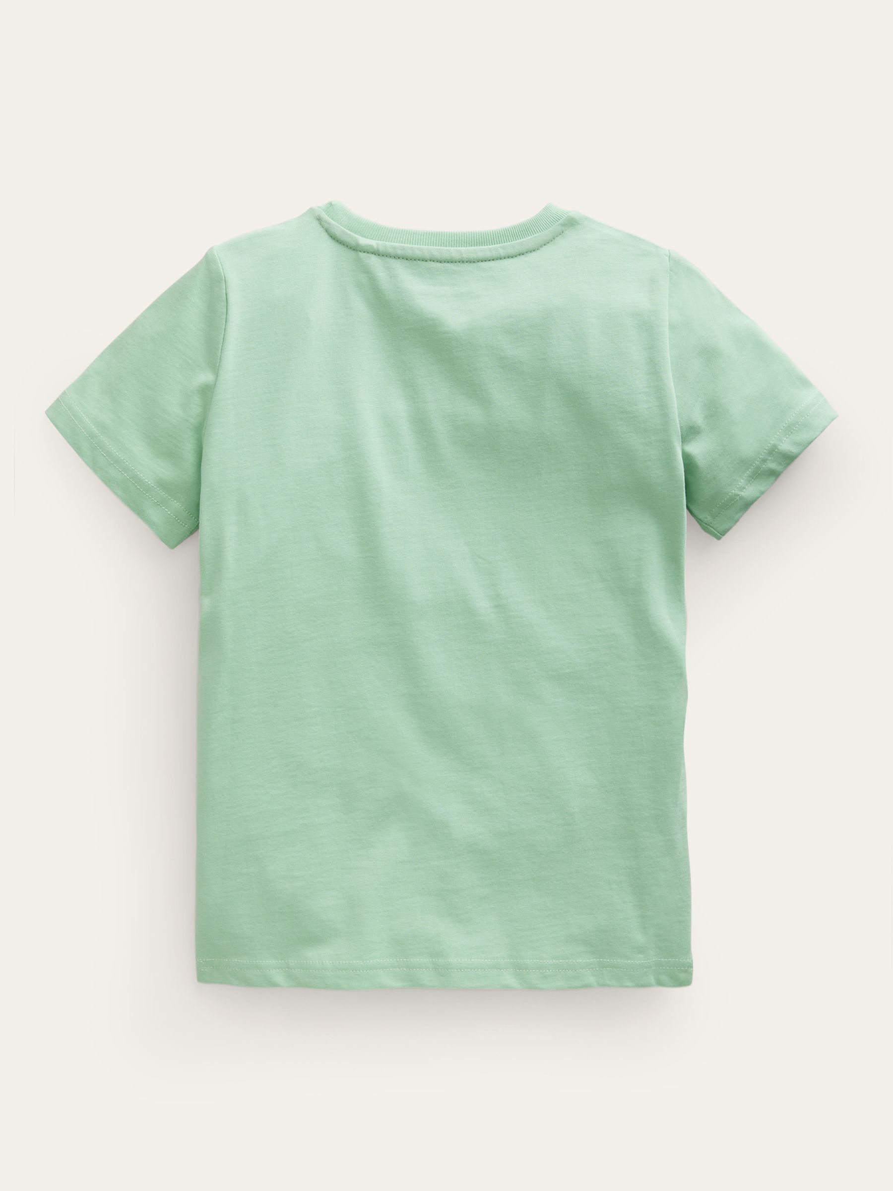 Mini Boden Kids' Riso Dinosaur Printed T-Shirt, Pistachio/Multi, 2-3 years