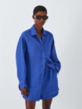 John Lewis Linen Blend Beach Shirt, Blue