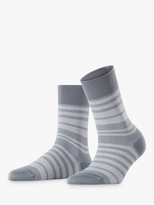 FALKE Sensitive Sunset Stripe Ankle Socks, Blue Smog