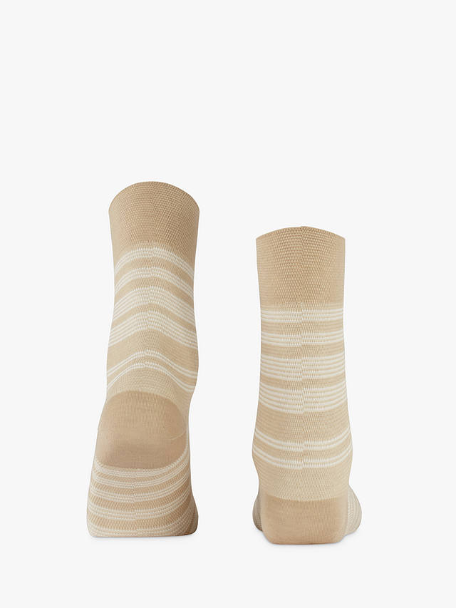 FALKE Sensitive Sunset Stripe Ankle Socks, Pearl