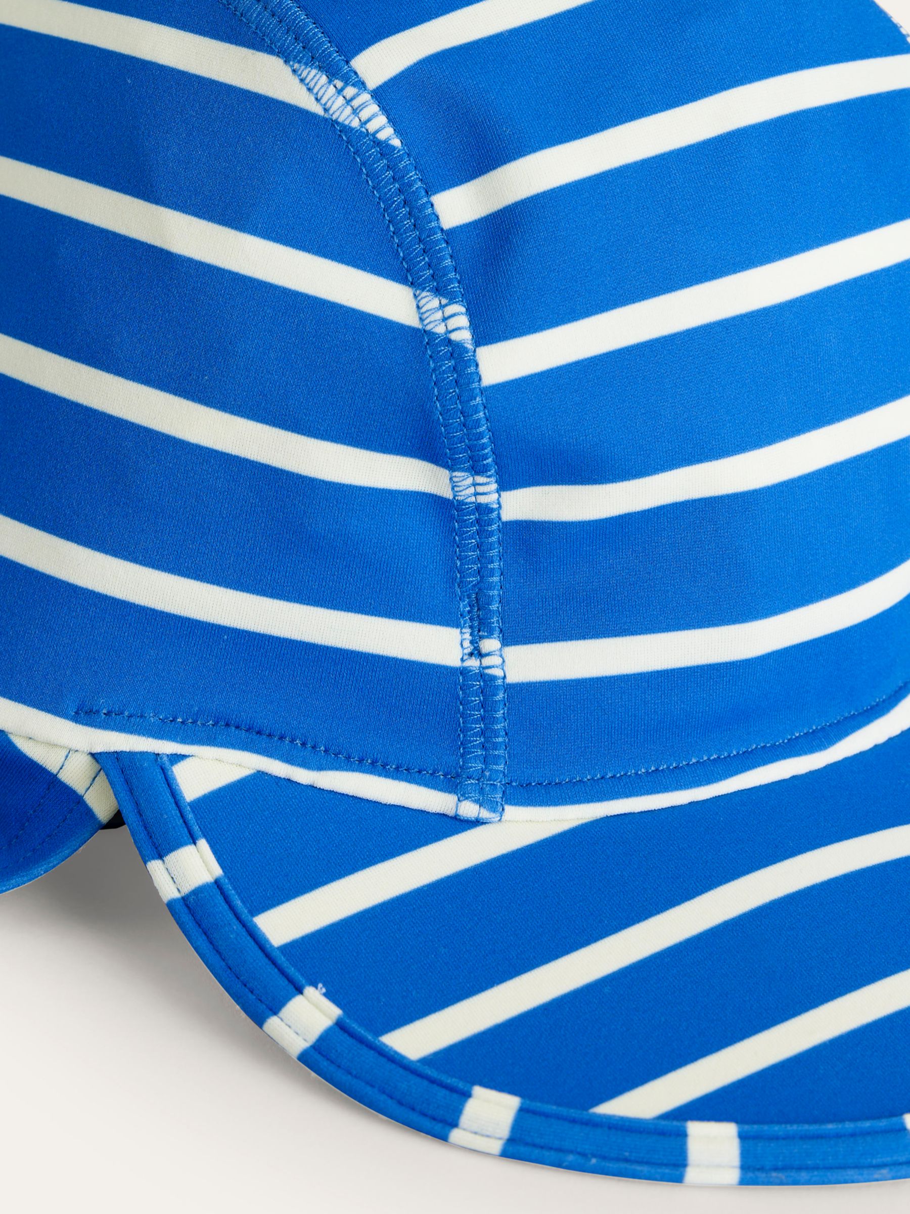 Buy Mini Boden Kids' Stripe Sun-Safe Swim Hat, Blue/White Online at johnlewis.com