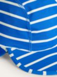 Mini Boden Kids' Stripe Sun-Safe Swim Hat, Blue/White, Blue/White