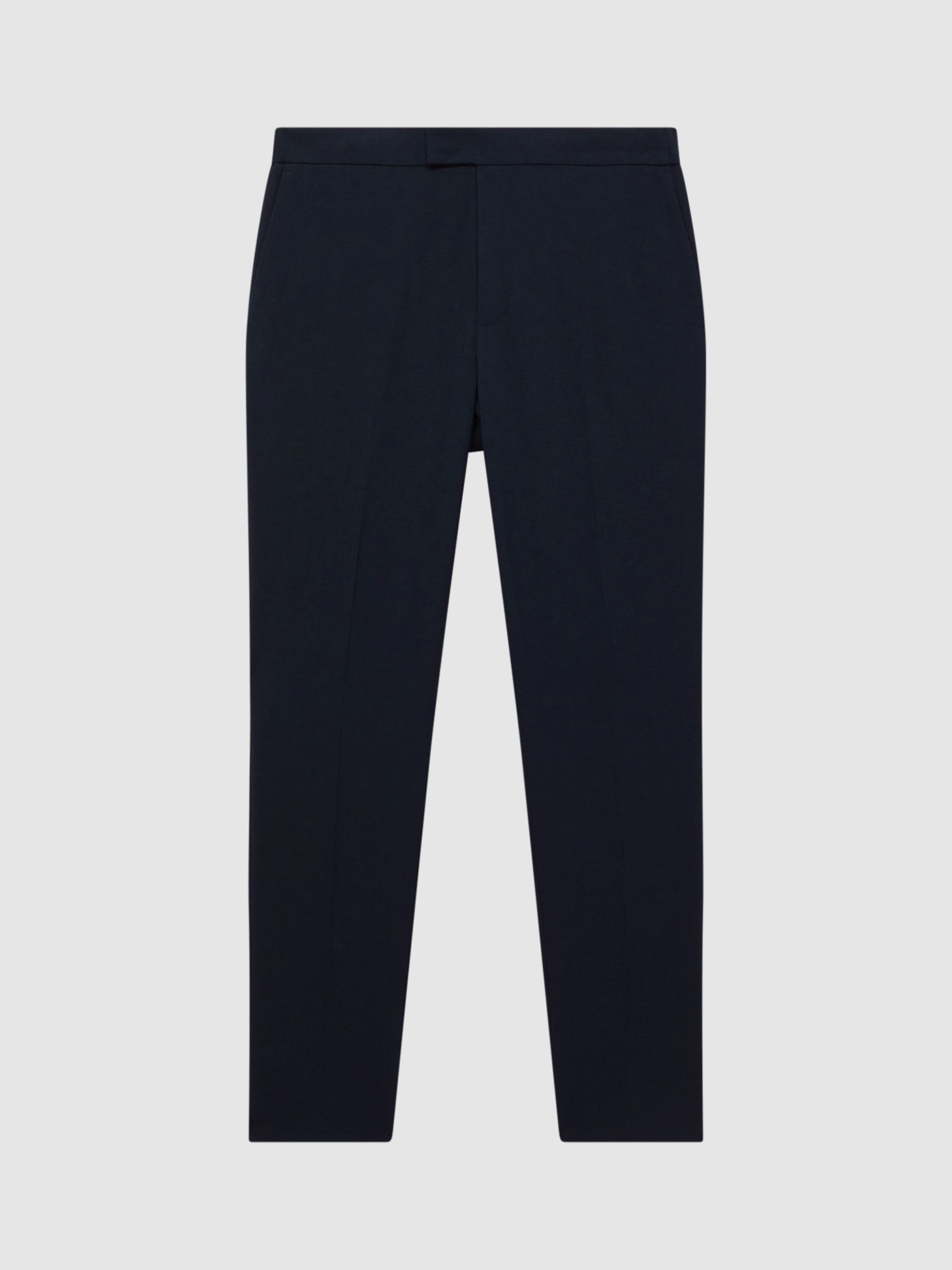 Reiss Found Slim Trousers, Navy at John Lewis & Partners