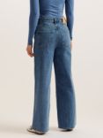 Ted Baker Nass Wide Leg Jeans, Mid Blue, Mid Blue