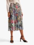 Ted Baker Cornina Floral Print Pleated Midi Skirt, Multi