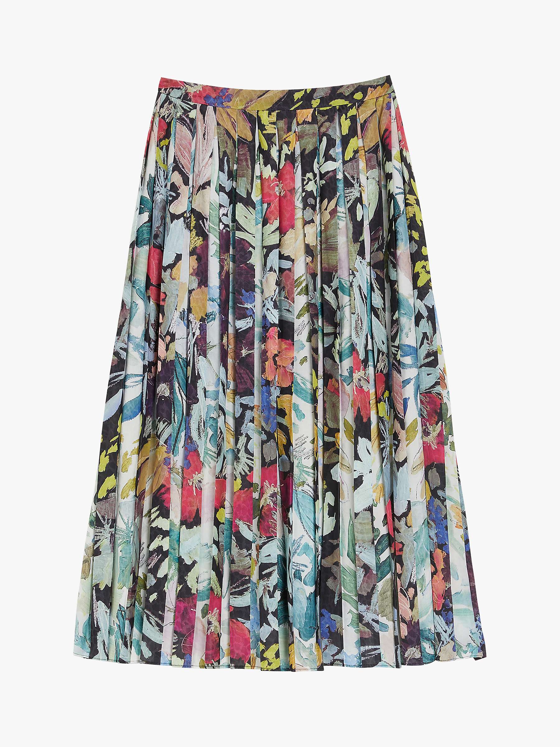 Buy Ted Baker Cornina Floral Print Pleated Midi Skirt, Multi Online at johnlewis.com