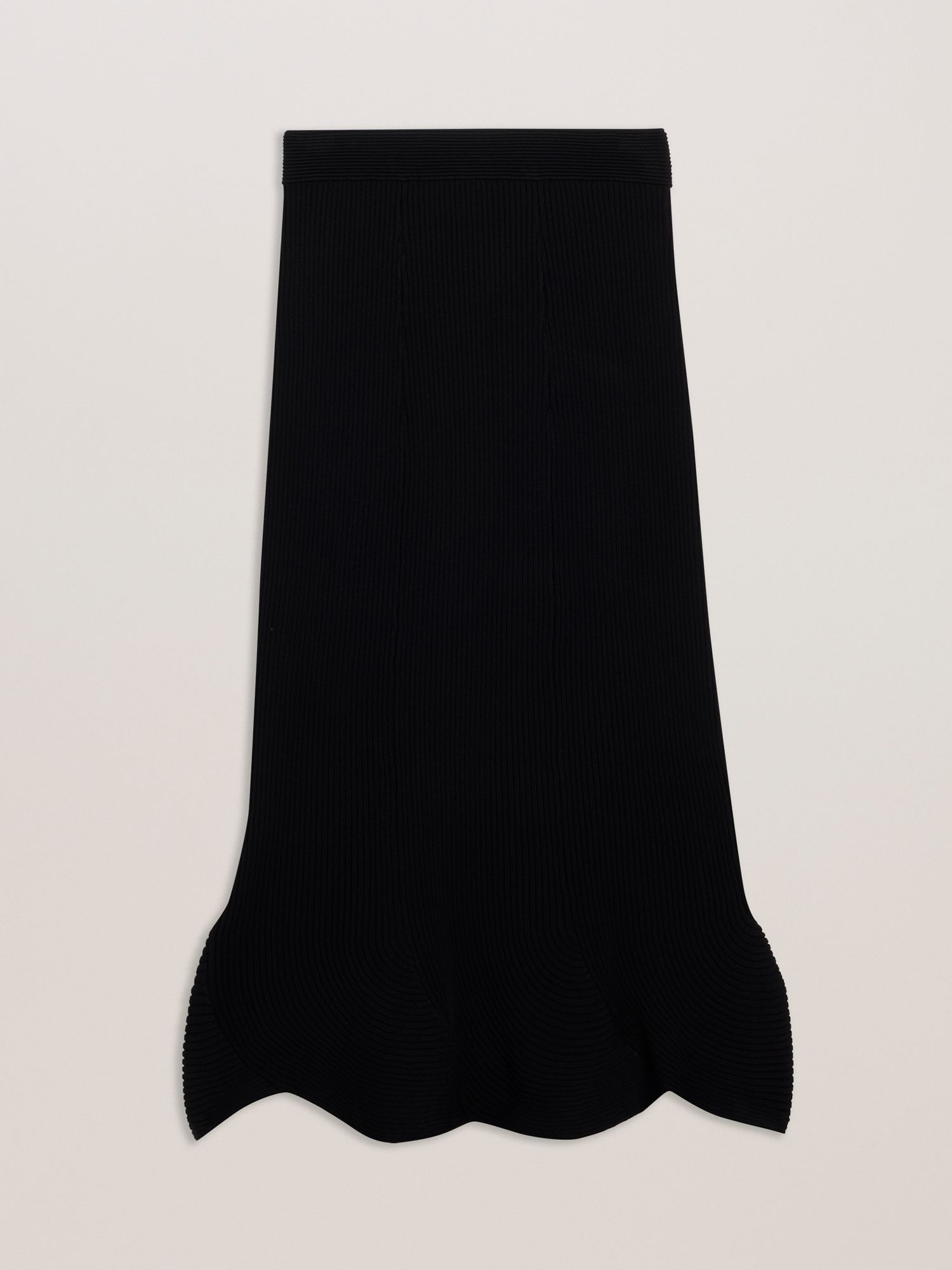 Buy Ted Baker Velenaa Rib Knit Bodycon Midi Skirt, Black Online at johnlewis.com