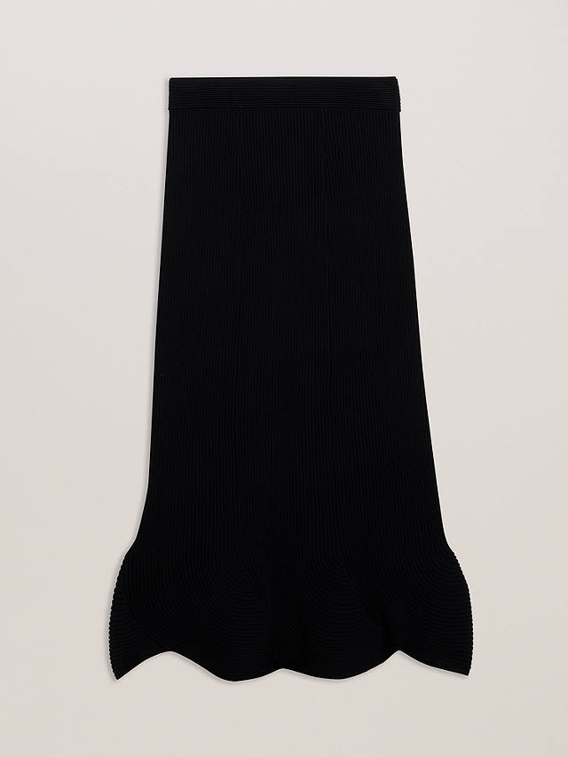 Ted Baker Velenaa Rib Knit Bodycon Midi Skirt, Black