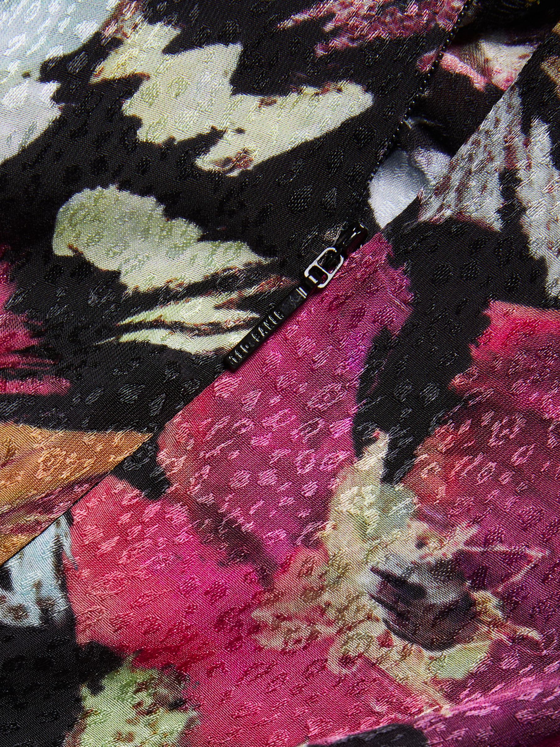 Ted Baker Orta Floral Print Wide Leg Jumpsuit, Black/Multi, 6