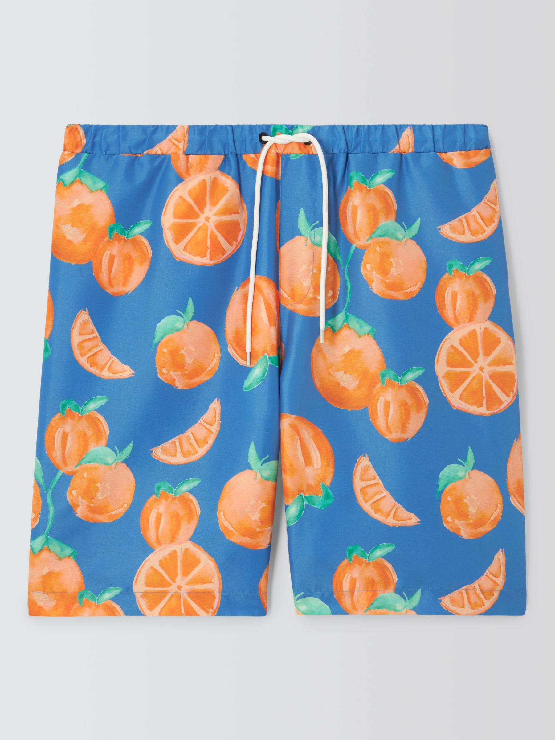 Their Nibs Orange Print Swim Shorts, Navy/Orange, M