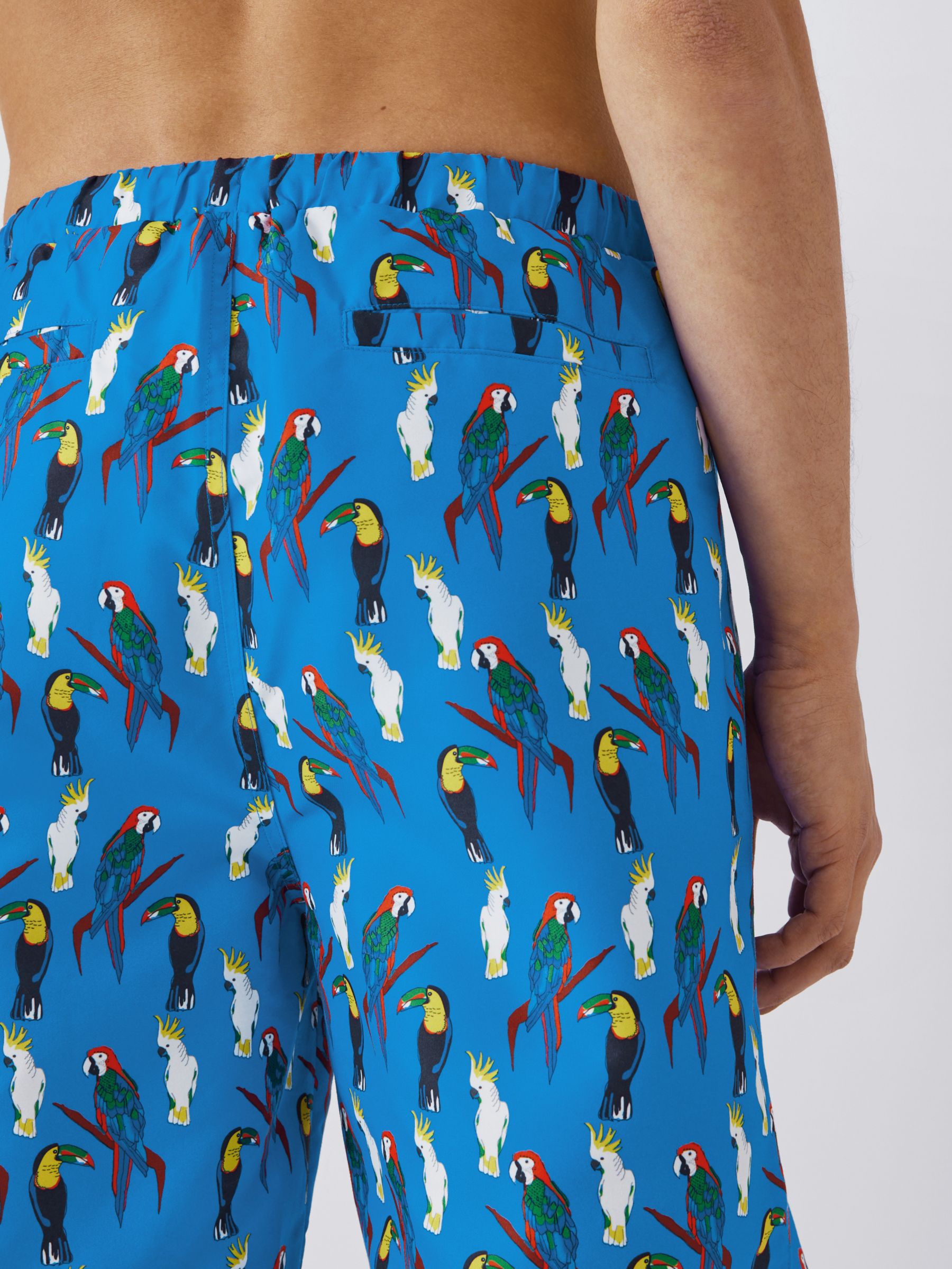 Their Nibs Tropical Bird Print Swim Shorts, Blue/Multi, L