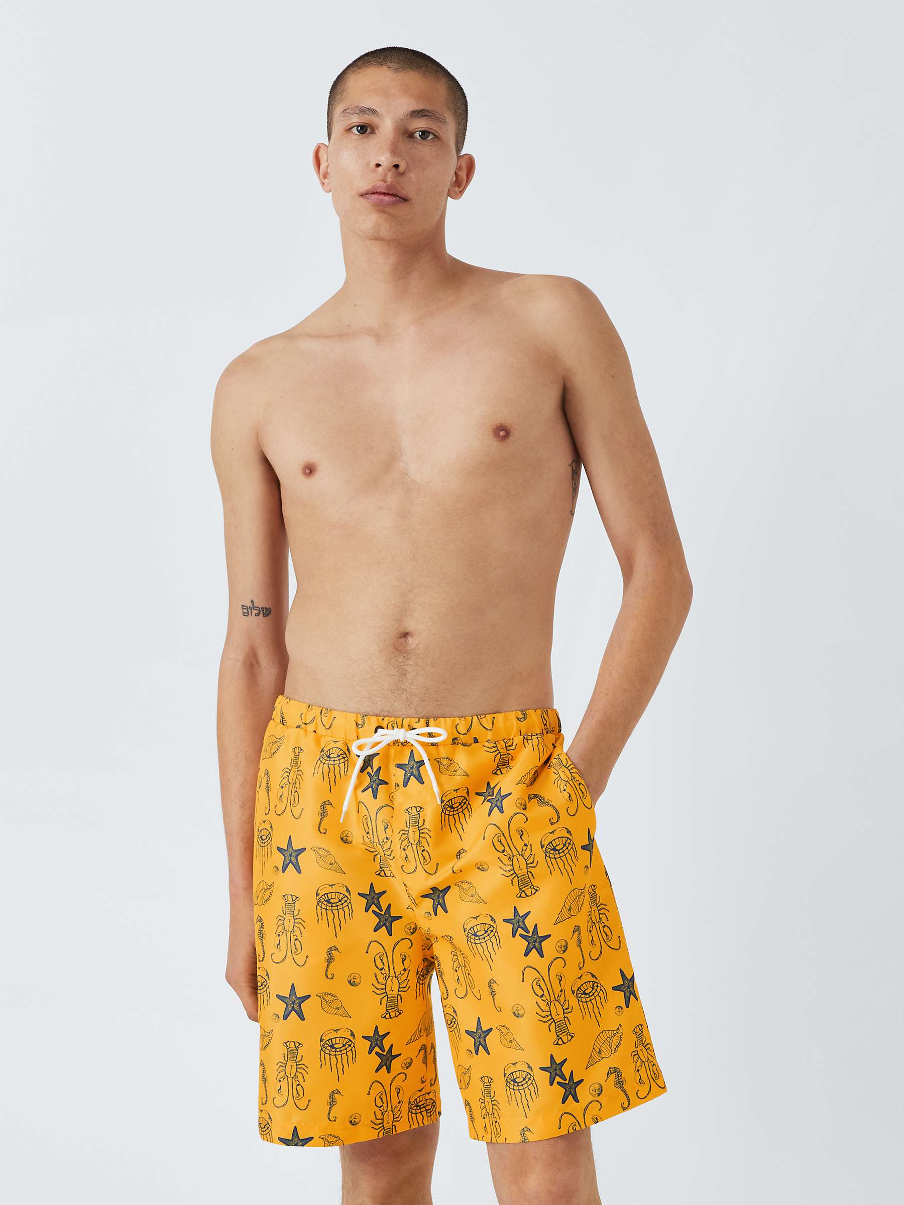 Buy Their Nibs Sea Creatures Swim Shorts, Yellow Online at johnlewis.com