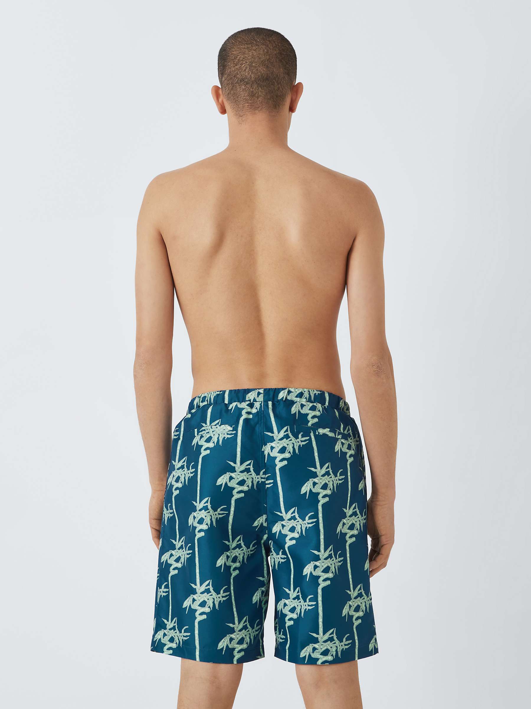 Buy Their Nibs Bamboo Twist Print Swim Shorts, Blue/Green Online at johnlewis.com