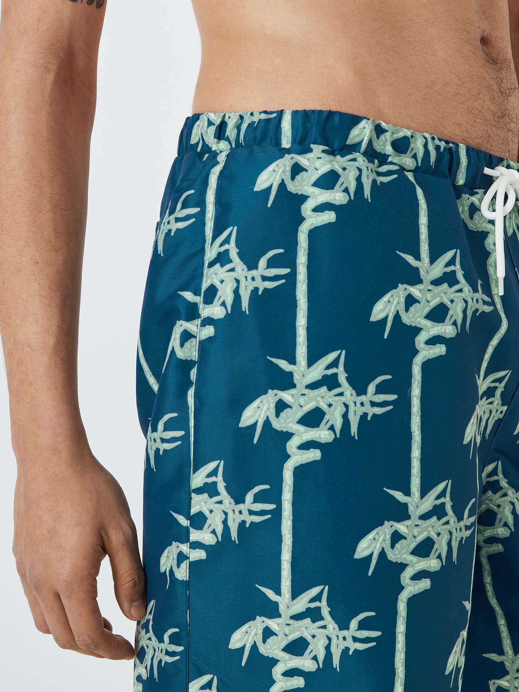 Buy Their Nibs Bamboo Twist Print Swim Shorts, Blue/Green Online at johnlewis.com