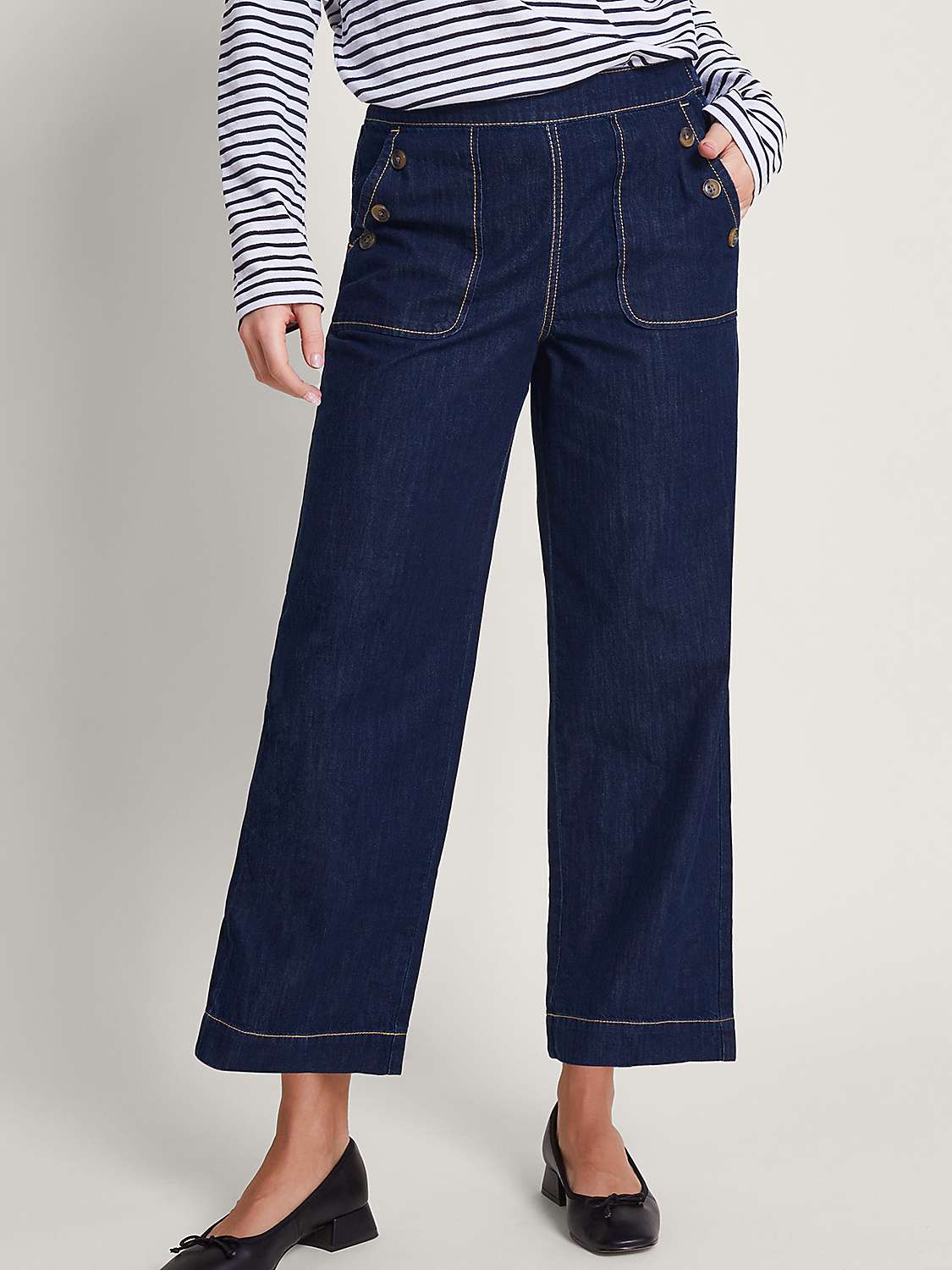 Buy Monsoon Harper Regular Cropped Denim Trousers Online at johnlewis.com