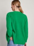 Monsoon Sula Supersoft Rib Knit Cardigan, Green