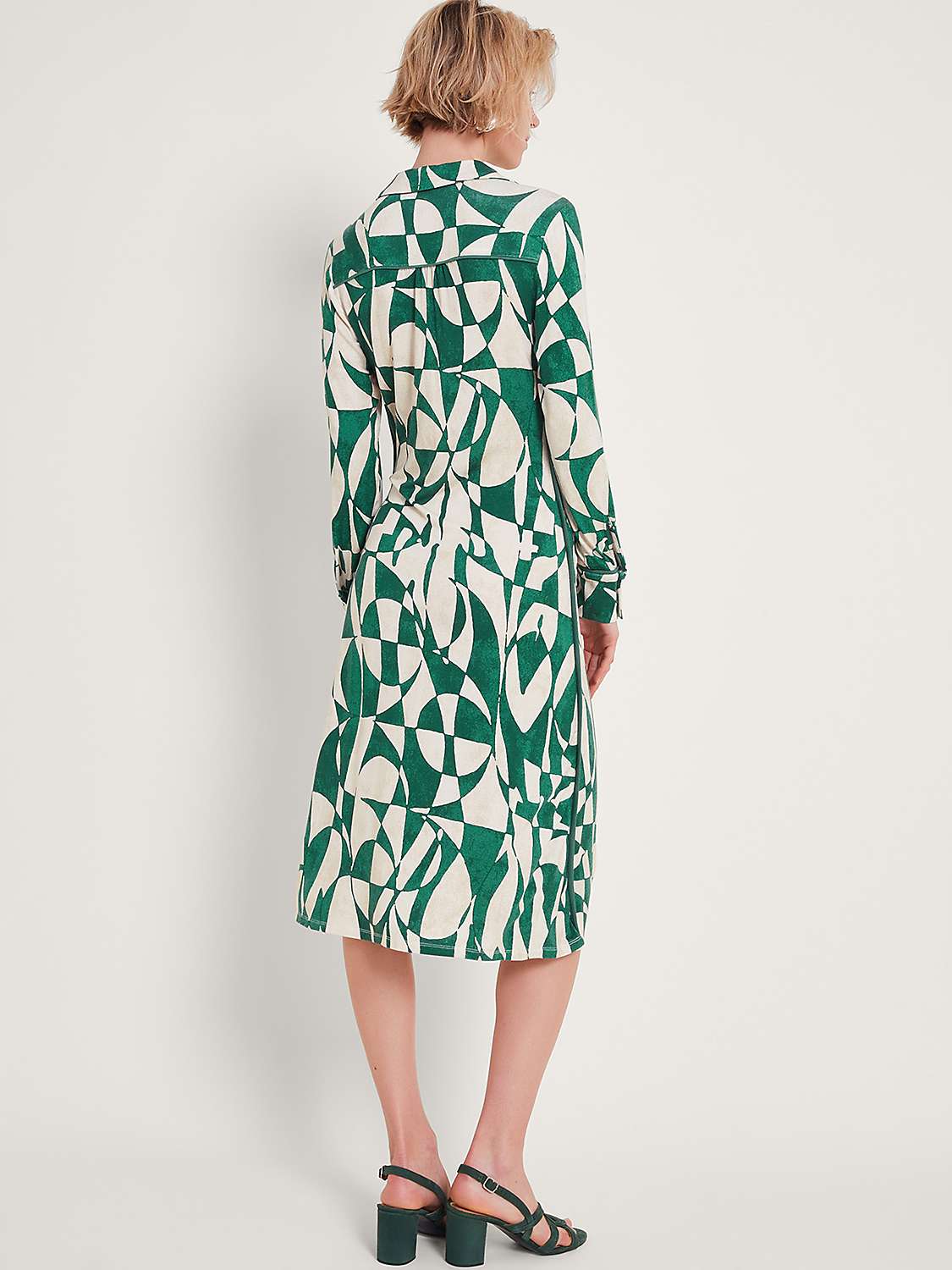 Buy Monsoon Ecovero Shirt Dress, Green Online at johnlewis.com