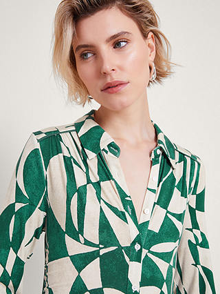 Monsoon Ecovero Shirt Dress, Green