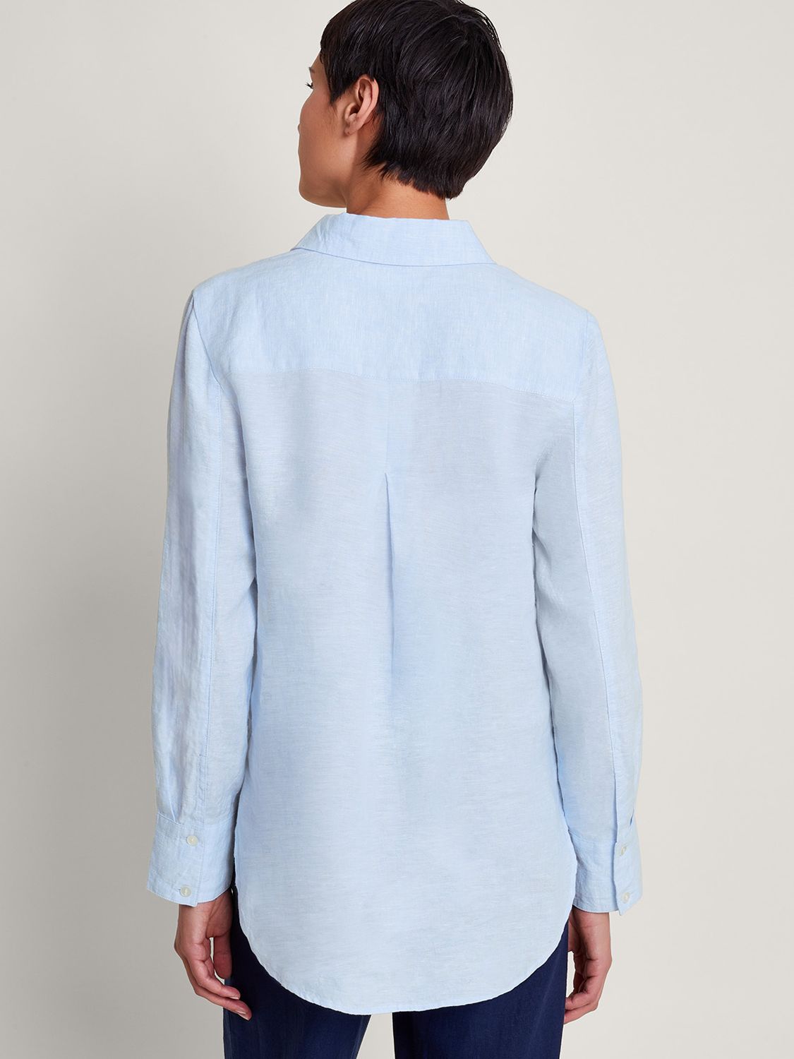 Buy Monsoon Charlie Linen Shirt, Blue Online at johnlewis.com