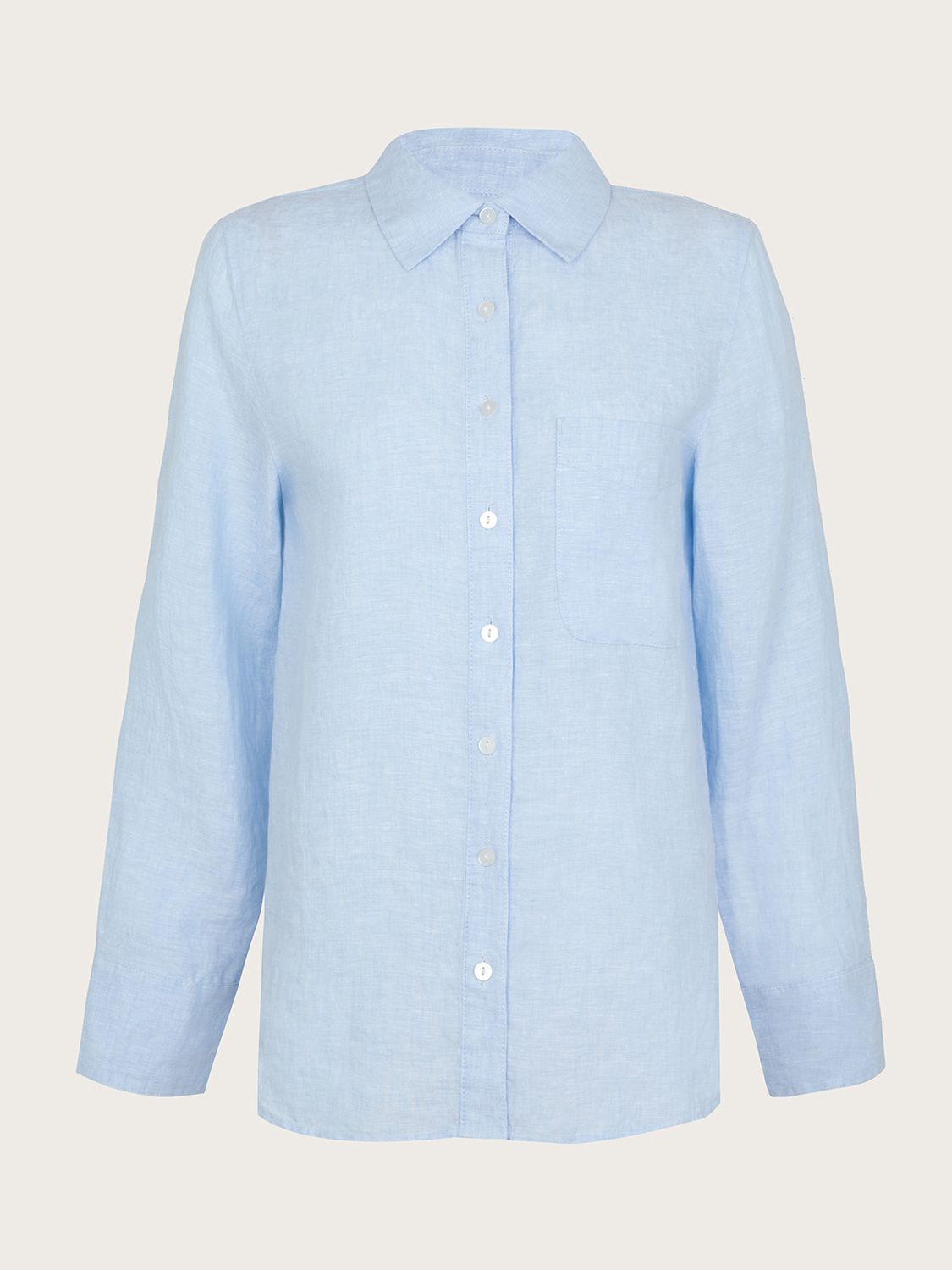 Monsoon Charlie Linen Shirt, Blue, S